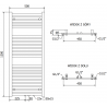 Mexen Hades elektrinis radiatorius 1200 x 500 mm, 600 W, antracitas - W104-1200-500-2600-66