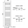 Mexen Hades elektrinis radiatorius 1500 x 400 mm, 600 W, juodas - W104-1500-400-2600-70