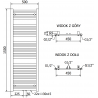 Mexen Hades elektrinis radiatorius 1500 x 500 mm, 900 W, baltas - W104-1500-500-2900-20