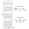 Mexen Uran elektrinis radiatorius 1800 x 600 mm, 900 W, antracitas - W105-1800-600-2900-66