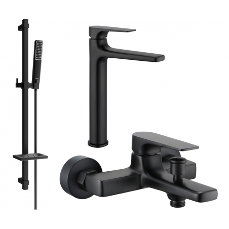 Mexen Lynx DQ72 vonios maišytuvas, juodas - 745913DQ72-70