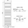 Mexen Pluton elektrinis radiatorius 1700 x 500 mm, 900 W, baltas - W106-1700-500-2900-20