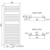 Mexen Pluton elektrinis radiatorius 1200 x 500 mm, 600 W, antracitas - W106-1200-500-2600-66