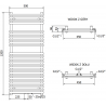 Mexen Sol elektrinis radiatorius 1200 x 500 mm, 600 W, baltas - W125-1200-500-2600-20