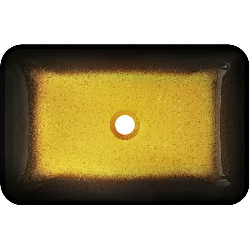 Mexen Megan stiklinis praustuvas ant stalviršio 56 x 36 cm, tamsus auksinis - 24135651