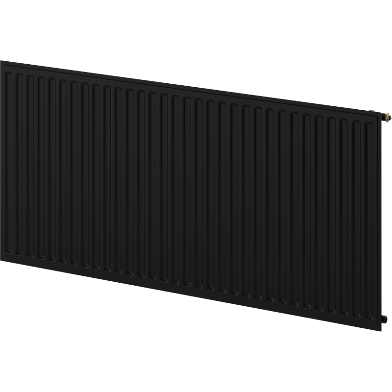 Mexen CVH10 Higieninis plokštuminis radiatorius 500 x 700 mm, apatinis prijungimas, 371 W, juodas - W610H-050-070-70