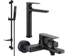 Mexen Lynx DF72 vonios kambario komplektas, juodas - 745913DF72-70