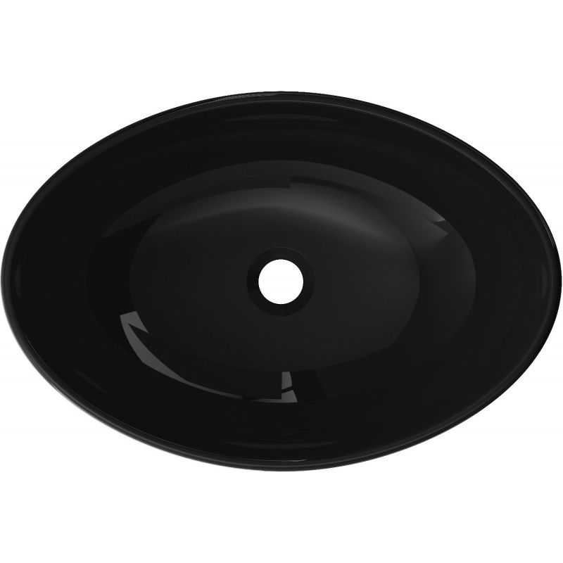 Mexen Sonia stiklo praustuvas 54 x 37 cm, juodas - 24145470