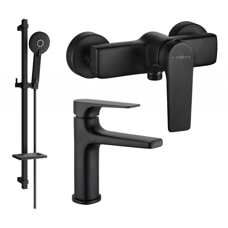 Mexen Lynx DQ40 dušo komplektas, juodas - 745904DQ40-70