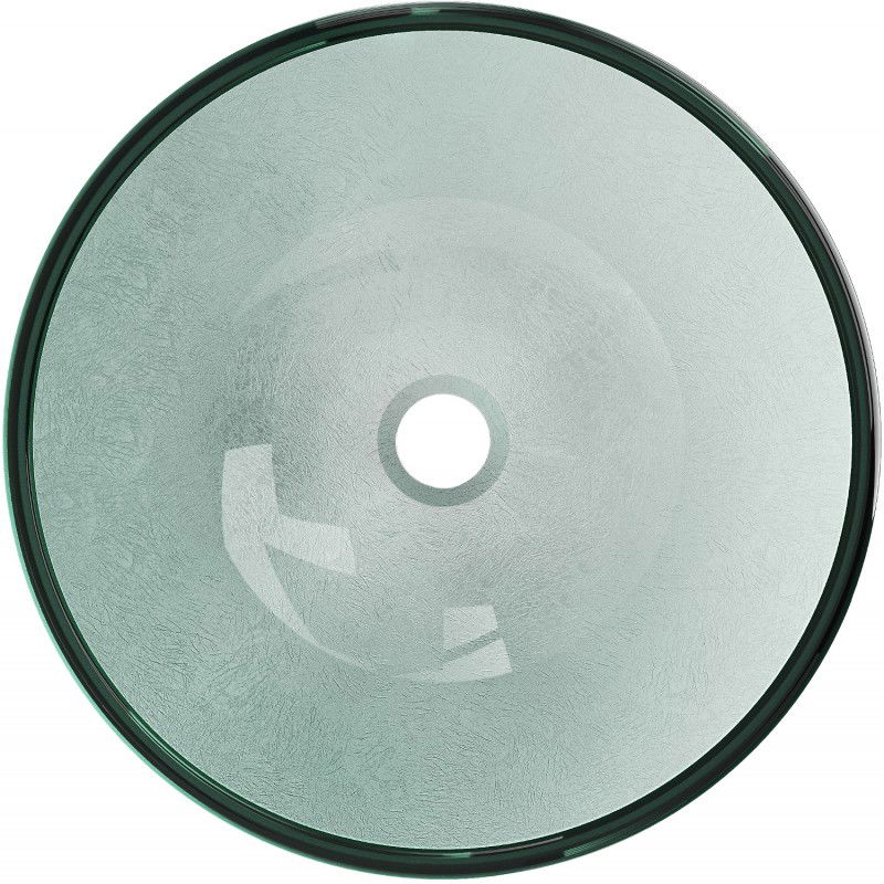 Mexen Mira stiklinis praustuvas, pastatomas ant stalviršio, 42 x 42 cm, sidabrinis - 24124211