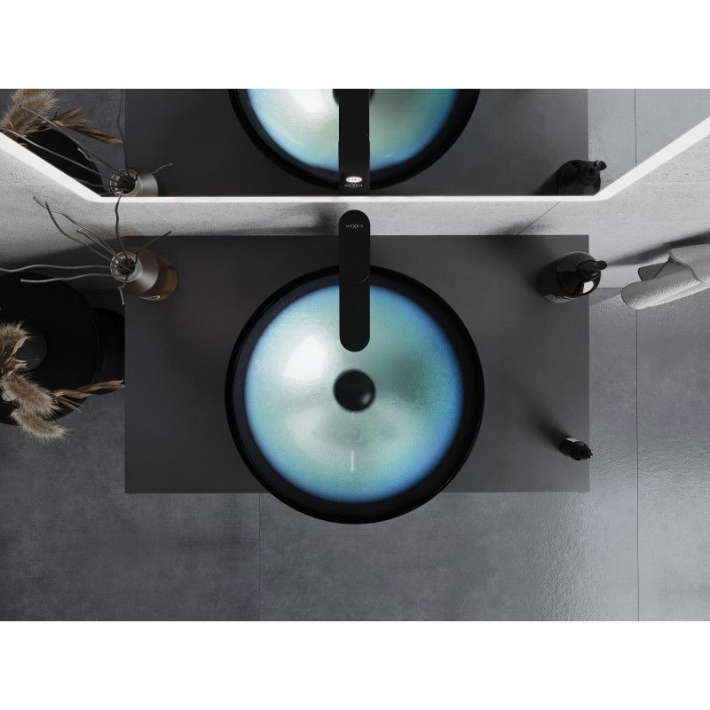 Mexen Mira stiklinis praustuvas ant stalviršio 42 x 42 cm, mėlynas - 24124247