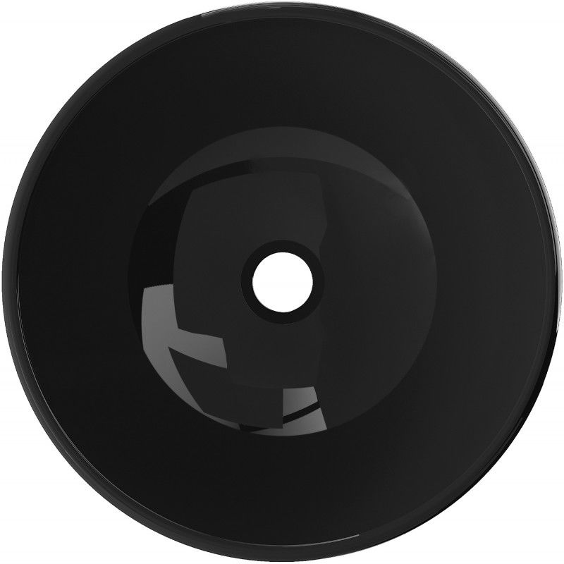 Mexen Mira stiklinė ant stalviršio montuojama praustuvė 42 x 42 cm, juoda - 24124270