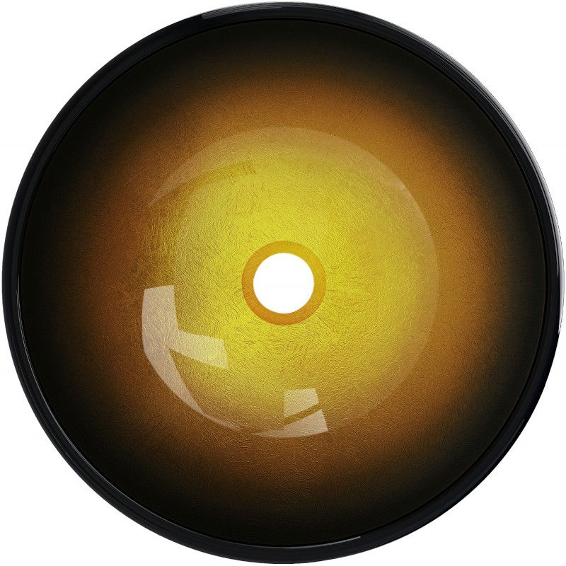 Mexen Mira stiklinis praustuvas ant stalviršio 42 x 42 cm, tamsus auksas - 24124251