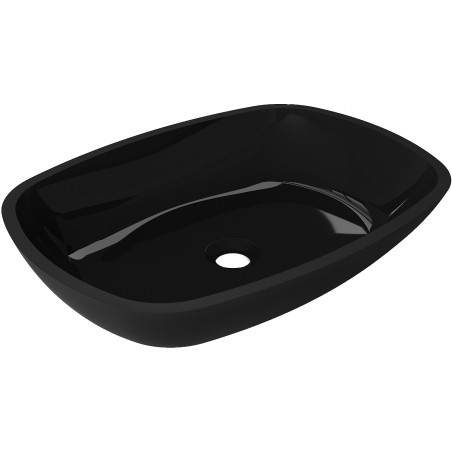 Mexen Araks stiklinis stalviršinis praustuvas 54 x 39 cm, juodas - 24155470