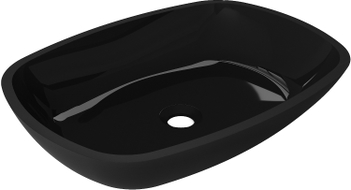 Mexen Araks stiklinis stalviršinis praustuvas 54 x 39 cm, juodas - 24155470