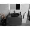 Mexen Araks stiklinis stalviršinis praustuvas 54 x 39 cm, juodas - 24155470