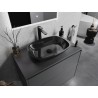Mexen Araks stiklinis stalviršinis praustuvas 54 x 39 cm, juodas - 24155470