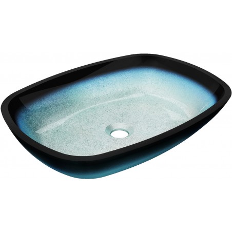 Mexen Araks stiklinis pastatomos praustuvas 54 x 39 cm, mėlynas - 24155447