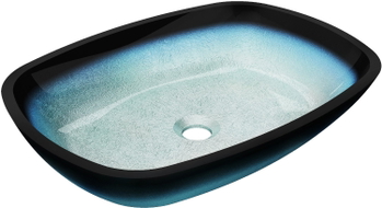 Mexen Araks stiklinis pastatomos praustuvas 54 x 39 cm, mėlynas - 24155447