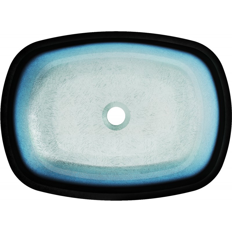 Mexen Araks stiklinis pastatomos praustuvas 54 x 39 cm, mėlynas - 24155447