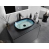 Mexen Araks stiklinis pastatomos praustuvas 54 x 39 cm, mėlynas - 24155447