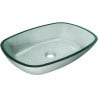 Mexen Araks stiklinis stalinis praustuvas 54 x 39 cm, sidabrinis - 24155411