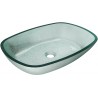 Mexen Araks stiklo stalviršio praustuvas 54 x 39 cm, sidabrinis - 24155411