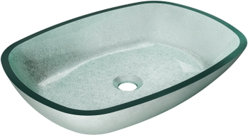 Mexen Araks stiklo stalviršio praustuvas 54 x 39 cm, sidabrinis - 24155411