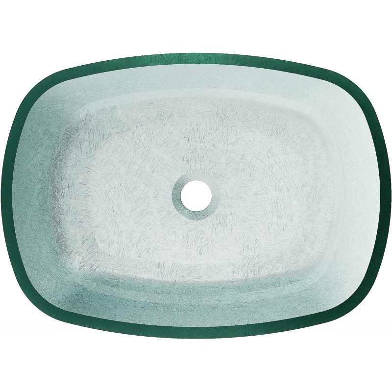 Mexen Araks stiklo stalviršio praustuvas 54 x 39 cm, sidabrinis - 24155411