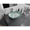 Mexen Araks stiklo stalviršio praustuvas 54 x 39 cm, sidabrinis - 24155411