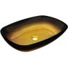Mexen Araks stiklo praustuvas 54 x 39 cm, tamsus auksas - 24155451