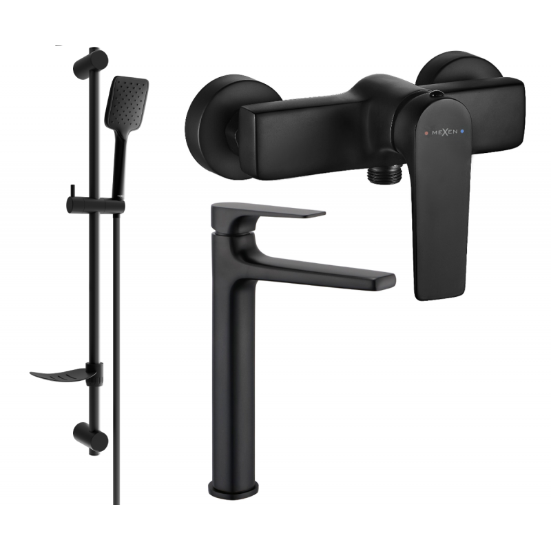 Mexen Lynx DF62 dušo komplektas, juodas - 745914DF62-70
