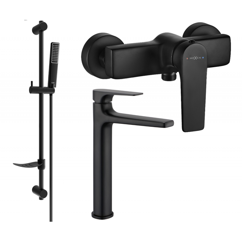 Mexen Lynx DF72 dušo komplektas, juodas - 745914DF72-70