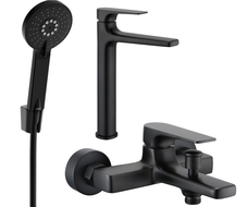 Mexen Lynx R40 vonios kambario rinkinys, juodas - 745913R40-70
