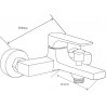 Mexen Lynx R72 vonios maišytuvas su dušo komplektu, chromuotas - 74593R72-00