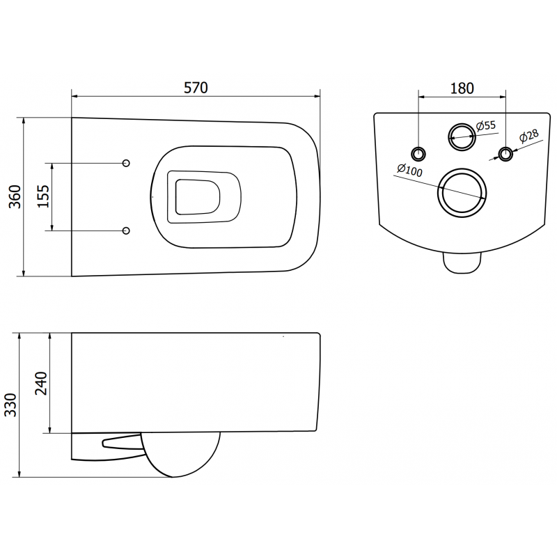 Mexen York WC puodukas Rimless su lėtai nusileidžiančiu slim dangčiu, duroplast, balta blizgi - 30114000