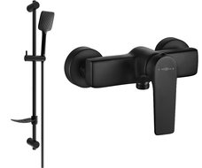 Mexen Lynx DF62 dušo maišytuvas su dušo komplektu, juodas - 74594DF62-70