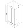Mexen Lima sulankiojama dušo kabina 110 x 110 cm, permatoma, juoda - 856-110-110-70-00