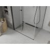 Mexen Lima sulankstoma dušo kabina 120 x 70 cm, permatoma, juoda - 856-120-070-70-00