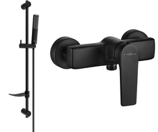 Mexen Lynx DF72 dušo maišytuvas su dušo komplektu, juodas - 74594DF72-70