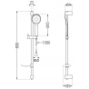 Mexen Milo DF40 vonios komplektas, Chromo - 71303DF40-00
