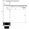 Mexen Milo DF40 vonios maišytuvo komplektas, juodas - 71303DF40-70