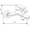 Mexen Milo DF05 vonios komplektas, Juoda - 71303DF05-70