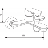 Mexen Milo DF40 vonios komplektas, Chromo - 713053DF40-00