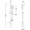 Mexen Milo DF40 vonios komplektas, Chromo - 713053DF40-00