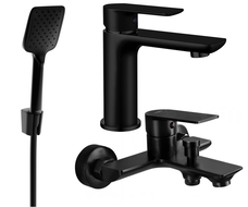 Mexen Alfa R62 vonios komplektas, juodas - 745703R62-70