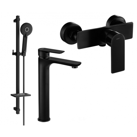 Mexen Alfa DQ40 dušo komplektas, juodas - 745714DQ40-70