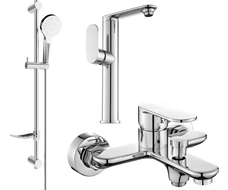 Mexen Milo DF05 vonios komplektas, chromas - 713153DF05-00