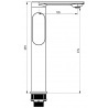 Mexen Milo DF05 vonios komplektas, Juoda - 713153DF05-70