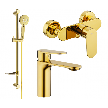Mexen Milo DF40 dušo komplektas, auksinis - 71304DF40-50